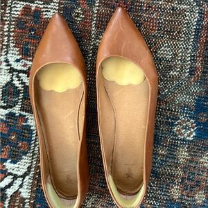 Frye Women's Pointed Toe Flats in Cognac Brown